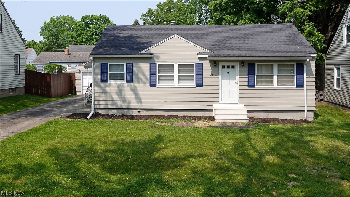 Welcome to this 3 bed 2 bath ranch home in Cuyahoga Falls. Great location! Close proximity to Portage Crossings and The Riverfront shopping and dining, as well as parks and schools. Easy access to Rt8. As you enter this wonderful home you will be greeted by the original hardwood floors. The main floor features the living room, the dining area, the kitchen, 2 spacious bedrooms, and an updated full bathroom. The finished full basement has been freshly painted and includes a family room, office/3rd bedroom, full bathroom, and laundry room. There are glass block windows as well. The detached 2 1/2 car garage features a new MYQ Wi-Fi garage door opener. The backyard is fully fenced. Furnace and AC are 2 years old, the roof is 10 years old, fresh exterior paint 2 years ago, and the storm doors are new. Home warranty included. Schedule your showing today!