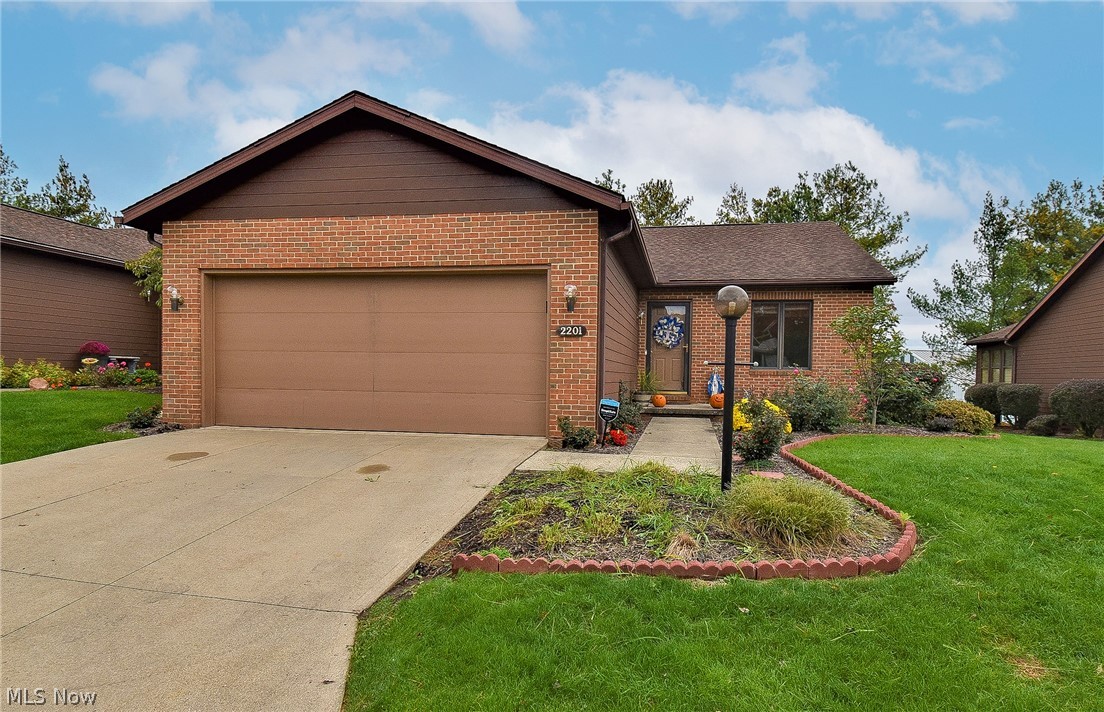Welcome to 2201 Prestwick Drive! This beautiful condo in Green Local School District will not last long! Enjoy your spacious main level boasting a great room with vaulted ceilings and a fireplace. Kitchen offers all newer appliances and large amount of cabinet space. Sitting off the kitchen is a dining room providing access to the back deck and shaded backyard. The owner's bedroom features oversized walk-in closet. Down the hall you will find a full bath complete with shower, tub, and double sink vanity. Second bedroom, laundry room with sink, and office with beautiful French doors round out the main level. The open stairway leads to a partially finished basement (2016) offering a large rec room, loads of storage space, and a spare room that can be used as a third bedroom. HOA replacing roof in 2023 or after. New AC 2020, and generator 2020. Seller providing a Home Warranty. Don't miss your opportunity to own this home. Schedule your private viewing today!