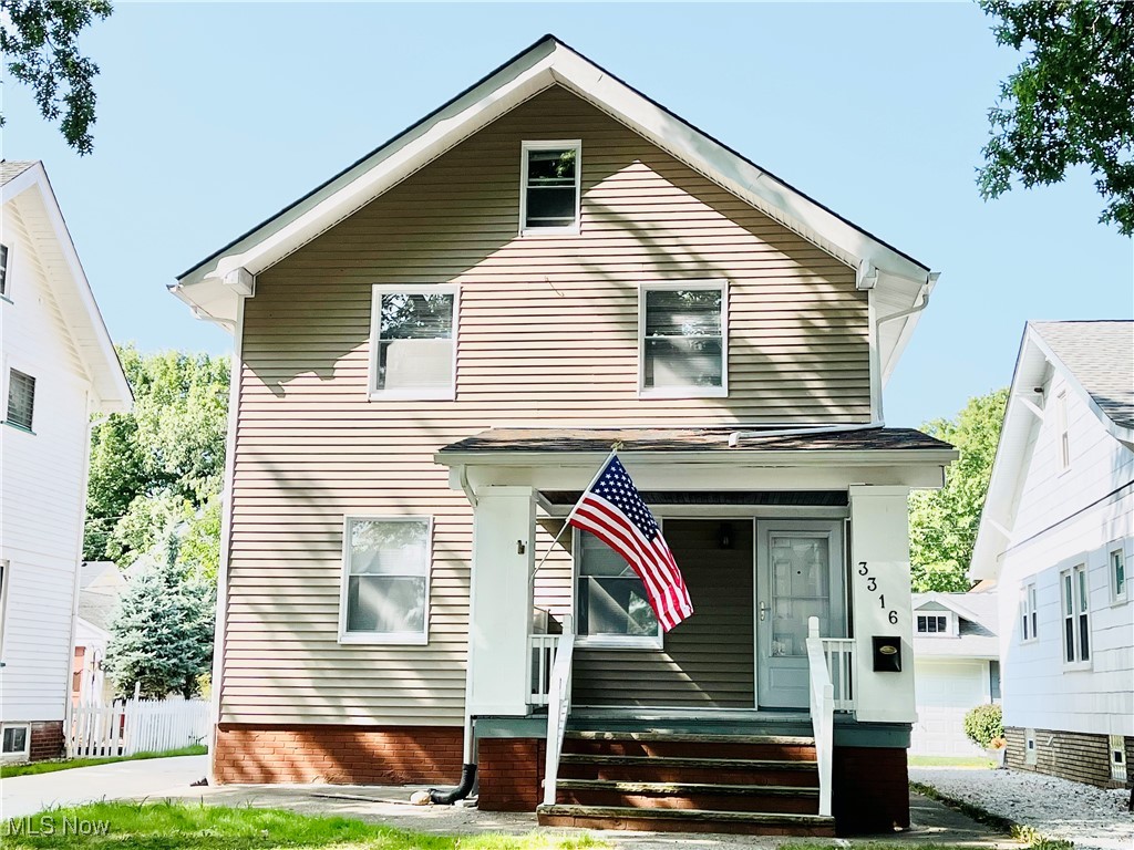 Newly Renovated, Energy Efficient, 4 BR Colonial with Front Porch, 2 car Garage, in Beautiful Neighborhood on Stunning Brick Street. Chef's Kitchen Features Gorgeous Granite Counters, Breakfast Bar, Sleek White Cabinets, Tile Backsplash, Built in Microwave, Gas Oven/Range, Stainless Steel Sink ~ Fabulous Formal Dining Room, Spacious Living Room with lots of Natural Light, Back Entry off Kitchen, New Bathroom with Marble + Glass Tile, Tub/Shower Combo, Built in Shelves + Hallway Linen Closet. Interior Paint/Carpet/Lighting/Kitchen/Bathroom/Luxury Vinyl Plank Flooring 2024. Newer Replacement Windows/Doors. Hot Water Tank, Storm door, Concrete Driveway 2024. Newer Roofs on Home + Garage. Over $40k in Improvements. Close to Triskett + West Park Station, Cleveland Hopkins Airport, RTA, Major Highways, Downtown Cleveland, Kamm's Corner, Lakewood, Edgewater Park, Dining, Entertainment, Hospitals, Shopping, West Park, etc. Make Your Appointment today ~