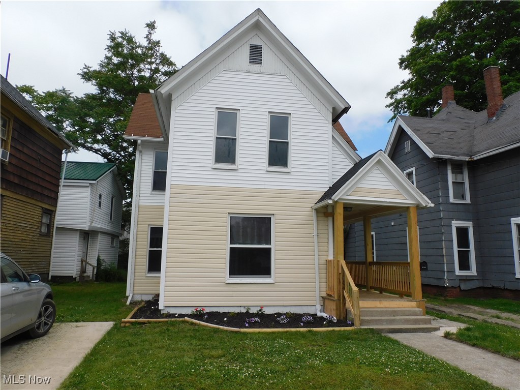 beautifully updated 2-story home offering 1,538 sq ft of comfortable living space in a convenient Conneaut location—just about 1 mile from the Lake Erie shoreline, and within walking distance of a beautiful park! This 4-bedroom home includes one bedroom on the first floor, a spacious living room, dining room, and a bright family room with a convenient first-floor laundry area. The full bath has been refreshed, and the kitchen is all new—featuring modern white cabinetry, ample counter space, stainless steel appliances (range, hood, and refrigerator), and a stylish backsplash.
Recent updates include fresh paint throughout, new vinyl flooring, updated light fixtures, new interior doors, and vinyl replacement windows. The electric, plumbing, and mechanical systems have all been modernized for peace of mind. The full basement is dry, clean, and unfinished, added is 1500 sq ft of foam insulation that helps to save on those utility bills.—ideal for storage or future customization. Outside, the manageable yard is nicely landscaped, and the cement driveway adds curb appeal and function. the exterior has updated vinyl siding making this home attractive and well kept.
This move-in-ready home blends charm with thoughtful upgrades—perfect for comfortable year-round living or as an investment property near the Lake Erie shore.