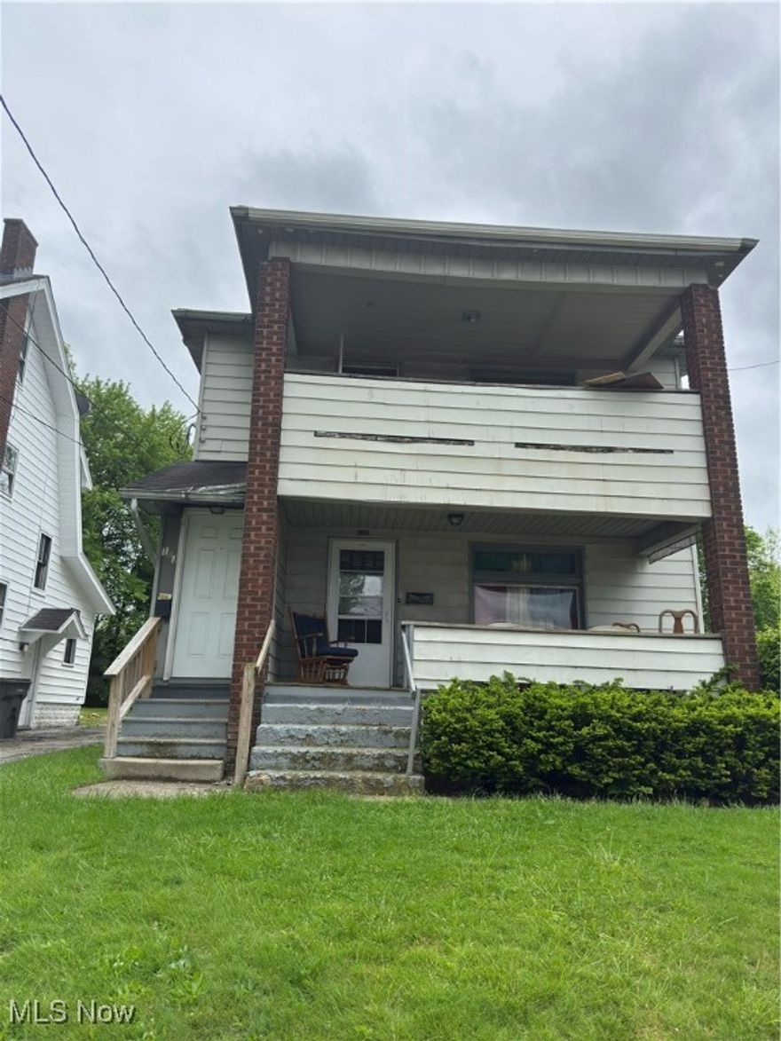 Up/down duplex. Long term tenants. Each unit has 2 bedrooms, kitchen, dining room and living room.  Gas, water and electric are separated.  Separate furnaces and hot water tanks. 2 car garage. Selling as a package with a total of 5 duplexes in Youngstown for a total price of $299,000:  116-118 Hilton, 188 Clarencedale. Great turn-key investment property! Section 8 Approved