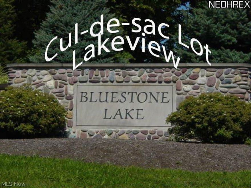 Lake view!Get Ready to build the home of your dreams. 8 Acre Lake abuts the back yard on quiet Cul-de-sac, at Bluestone Lake,  a Home Owner Centric development. Developed around the breathtaking views, MANY Lots to choose from all over 1.5 acres, all with views mothernature. Make Bluestone Lake your home! 6 Minutes from Aurora, Deed restrictions available. This Subdivision has 40 acres of green space and a lake shared by homeowners. New construction booming, now is the time.  Call agent today, don't delay.