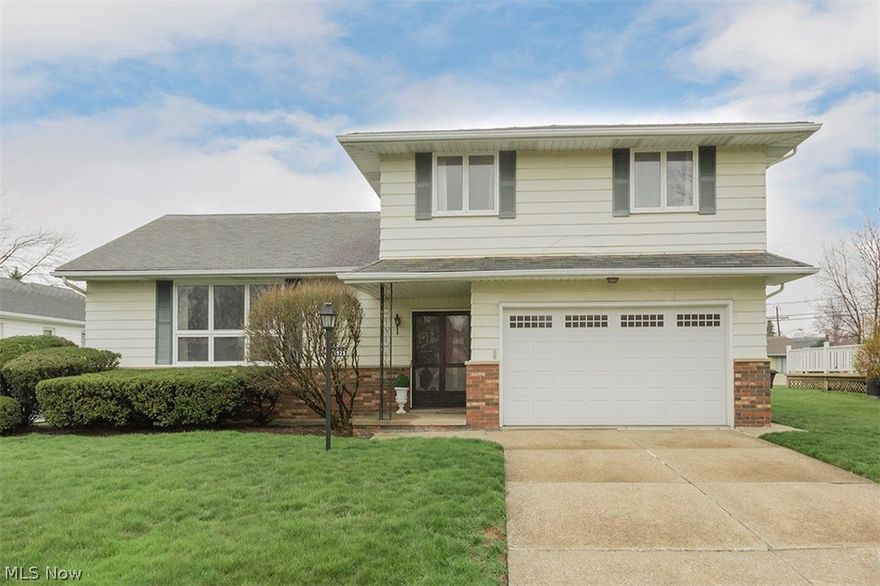 Beautiful family home! Spacious throughout with recently finished hardwood floors which are gorgeous! Formal ballroom-like living room opens to dining room. Eat in kitchen with appliances overlooks family room w/ sliding doors that opens to patio. Laundry room and a half bath off family room on lower end of the split w/ access door to outside. Master suite upstairs with double closets and brand new stunning master bathroom. 3 other generous size bedrooms share another updated full bath in main hall. Lower level rec room with a 3rd full bath!! Additional 11x10 office/storage room in basement as well. 2 car attached garage. Gorgeous backyard w/ bonus shed! All in today's colors! Move right in. Very well maintained.