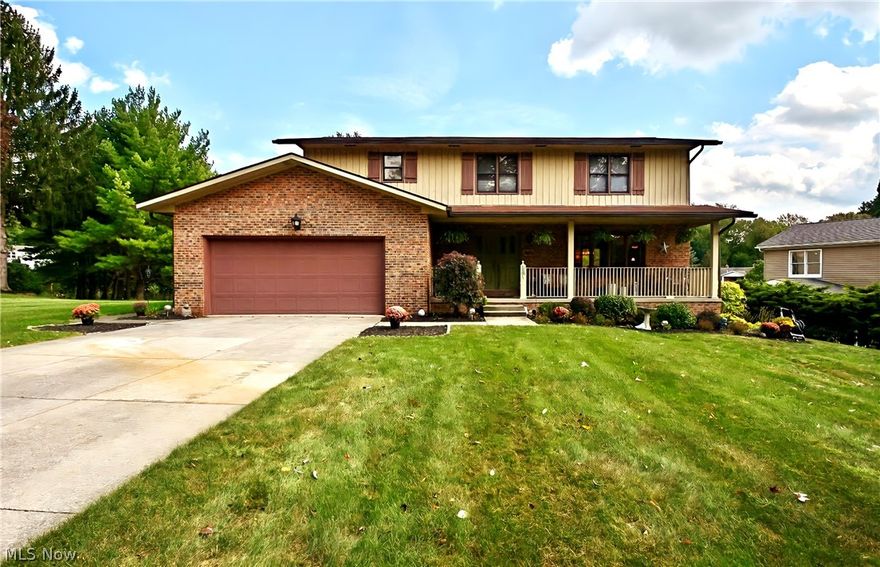 Welcoming, spacious Wilmoth-built colonial on a cul-de-sac in Stow. This home in the Meadows features
4 bedrooms and 3.5 baths. An arched gas fireplace flanked by built-in bookcases and luxury vinyl tile
flooring highlight the 1st floor family room. French doors lead you to the delightful sunroom with a
sliding door out to the deck. The eat-in kitchen has been recently updated with granite countertops and
tile backsplash. The 1st floor laundry room is just off of the kitchen and leads out to the 2 car garage.
The dining room has a hardwood floor and is accented with oak crown molding, chair rail and a bow
window. The living room also features oak crown molding. The hardwood staircase leads you up
to the master bedroom with 2 closets and an en suite. The other 3 bedrooms and a large full bathroom
are also on this floor. Both 2nd floor bathrooms have updated tiled tub surrounds. The finished lower
level adds even more living space and boasts a large rec room as well as a separat