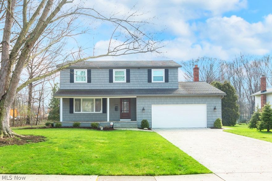 Well appointed, move in ready 4 bedroom with private yard & great curb appeal in the quiet Canterbury Manor of Westlake. Beautiful covered porch & front door invite you into this colonial featuring a newer driveway, vinyl shake siding & a dimensional shingle roof.  The foyer has new matching engineered hardwood floors that continue seamlessly through the kitchen and family room.  The first floor is both inviting & easy to entertain with. Open family room with fireplace, formal dinning area & a half bath. The eat-in kitchen has tile backsplash, recessed lighting & stainless appliances included. The spacious master bedroom with walk-in closet & new flooring has a completely redesigned master bath that features a grand shower ($25k upgrade 2016).  The basement has a finished rec room & bonus room which would make a great den or office.  Laundry room is also finished & includes 2016 washer/dryer.  Additional features: recently serviced furnace with new humidifier & 12-Month Home Warranty.