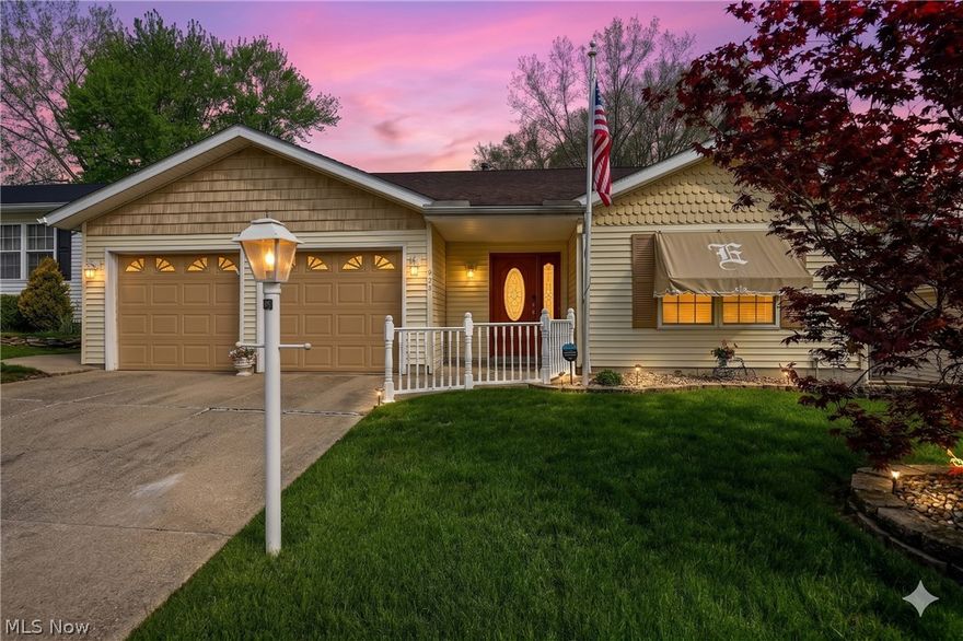 Welcome to 923 Elizabeth Court in beautiful Cuyahoga Falls, OH 44221! This meticulously maintained, 1991-built, two-bedroom, two-bathroom home sits on a solid concrete slab with a two-car garage and convenient PIN pad entry. Just a short walk from downtown’s vibrant restaurants and event spaces, this home offers the perfect blend of suburban comfort and urban convenience. Step inside to discover newly installed laminate floors (2026) that flow beautifully throughout. The inviting living room features a functional gas fireplace, leading you effortlessly into a formal dining area and a show-stopping modern kitchen. The kitchen boasts custom wood cabinetry, quartz countertops, and all Kenmore appliances—except for the sleek Bosch dishwasher. French doors open to a private backyard, perfect for outdoor dining and a gourmet grill. The home also offers a linen closet, a full bath, and a second bedroom before you reach the spacious master suite—complete with a walk-in closet and private bath. With durable vinyl siding, a spotless interior, and recent updates, including a furnace (2024), AC (2022), and water tank (2025), this home is truly move-in ready. The home inspection was completed on 4/23 for your review—bring all offers with all financing types. Don’t miss your chance—schedule a showing today and make this dream home yours!
