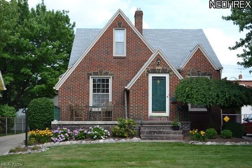 This brick Cape Cod located in Parma Circle has beautifully landscaped yard with an interior which has been modified throughout. The detached 2 car garage + pad were built in 2009, positioned in the backyard, which is enclosed by a chain link fence that allows access by the swinging gate door entrance. The remodeled kitchen ('12) includes new maple cabinets, ceramic tile backsplash, formica countertops, sink & brand new appliances: oven/range ('12), microwave ('12), refrigerator ('12). Replacement Larmco windows, hardwood floors, 2 updated full baths & a finished basement which includes a gas fireplace are only a few of the other must see amenities that this house offers. Don't miss out!