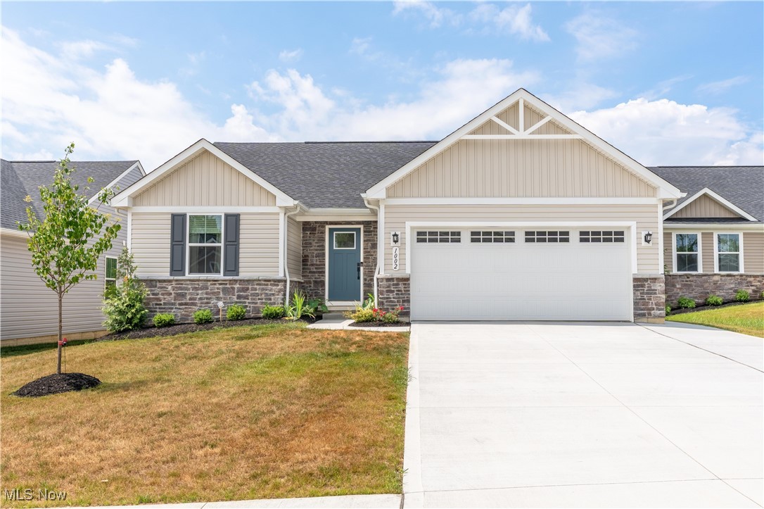 **OPEN HOUSE SUN. 7/20 2-4PM** Welcome to your dream home in the highly sought-after Hidden Lakes Estates of Lakemore Village!
This HGTV-worthy 2024-built ranch offers the perfect blend of modern design and comfortable living with 3 spacious bedrooms and 2 full baths. Step inside to discover an inviting open-concept layout, featuring sleek modern finishes and a beautiful kitchen complete with an island and brand new stainless steel appliances—ideal for entertaining or everyday living.
Enjoy the ease of main-floor laundry and unwind in the luxurious owner’s suite, which includes a private en-suite bath with dual vanities and a generous walk-in closet.
The full basement offers endless possibilities—already plumbed for a third bathroom and ready to be finished for additional living space, a home gym, office, or recreation room.
Located on a cul-de-sac in the charming Hidden Lakes community, this home offers a quiet, picturesque setting while still being close to everything Lakemore and Springfield have to offer.
Don't miss your chance to make this brand-new home yours—schedule your private tour today!