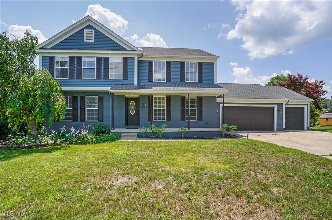 Spacious, Deer Meadows colonial in Streetsboro on a .49 acre lot featuring 4 bedrooms and 2.5 baths. Welcoming front porch opens to the foyer flanked by the dining room and living room that could double as an office space. Kitchen with slider to the deck and center island, plenty of room for dining and includes all SS appliances. Family room highlights a gas fireplace and is open to the kitchen. Convenient first floor laundry room including the washer and dryer and half bath are off the kitchen. Master bedroom with 2 walk-in closets and expansive master bath with large double vanity, soaker tub and private shower room. Three additional generously sized bedrooms and full main bath complete this floor. The walk-out lower level awaits your finishing touches. Nice size yard with patio and upper deck. Attached huge 3 car garage with pull down steps to attic offering additional storage. Recent updates include most plumbing and light fixtures, newer flooring and freshly painted walls and ceilings throughout. If you are looking for space this is the home for you!