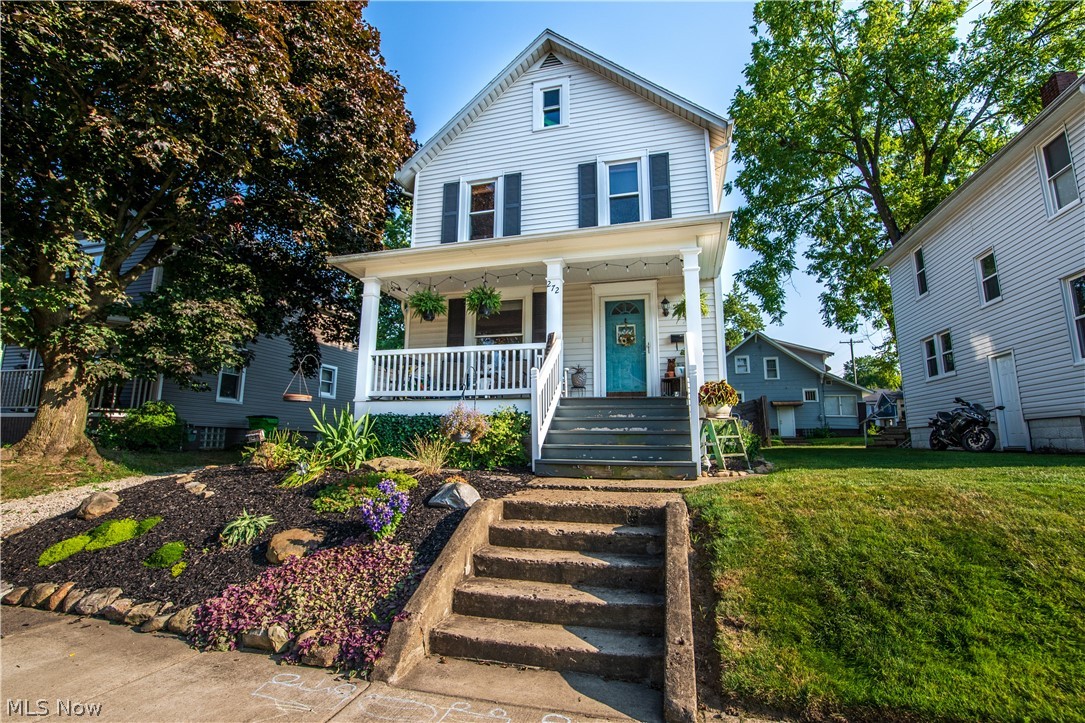 Welcome to 272 W Washington! This home WOWS from the moment you enter through the front door! Enter into the delightful living room which leads you into the dining room. In the dining room you will notice built in seating overlooking the bright and beautiful updated kitchen! Not to be missed is the walk in pantry with a custom built sliding barn door! A half bath perfectly finishes off the first floor. Upstairs you will find two bedrooms along with a full bath. The large master is complete with a walk in closet. Up another set of steps and the attic space will show you its potential to be finished or used for storage. The large basement also provides plenty of additional space. With a private drive and a darling front porch, this home has everything you could ask for!