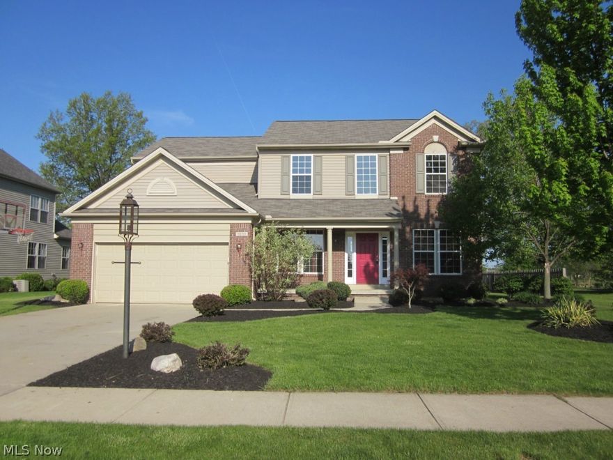 Wonderful Waterbury 2-story flaunts grand open concept floorplan, and overlooks panoramic views of farm fields, with no rear neighbors!  Nearly 2700 Sq Ft of glorious living space, over $10K in updates has just been completed in May 2014!  New carpet, vinyl, refinished hardwood, freshly painted interior, landscaping, and more!  Impressive crown molding, wainscoating, chair rail, upgrades galore!  Fabulous gathering room kitchen with island, open to spacious morning room with loads of windows spilling sunshine in, overlooking the beautiful paver patio, great for outdoor entertaining.  Stunning fireplace in family room offers a great focal point, drawing attention to the soaring ceilings.  Versatile 1st-floor study, parlour, and lovely formal dining room flank the stately  entry foyer,  Four large bedrooms, 2.5 baths, include a sumptuous master suite w/ sitting area, glamour bath w/ soaker tub and separate shower, roomy walk-in closet. Huge basement has been framed, ready for finishing!