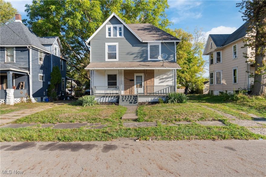 Spacious in the city.  This 4 bedroom home has generously sized rooms throughout the entire home.  Living room with decorative fireplace creates a warm greeting as you enter this inviting interior.  Dining room, eat-in-kitchen and bonus room could be a first floor bedroom or home office.  A half bath rounds out the first floor.  Newly carpeted bedrooms and a full bath are all conveniently located on the second floor.  Ready for it's new family the freshly painted exterior and front porch add to this homes curb appeal.   Great backyard for family and pets.
