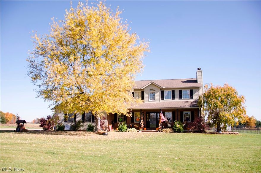 Beautiful colonial on 1.74 acres in Tuslaw school district.  This home features 5 bedrooms 3 1/2 baths, 3 car side load garage, large 24x65 pole barn, new fenced backyard with firepit and childrens play ground area. This home is move in ready with an additional 600 finished square feet in the lower level with 2 bedrooms (egress window in ea), full bath and recreation room. First floor is very spacious with two living areas living room and family room with woodburner, first floor office and laundry room.  There is an eat in kitchen with newer stainless steel appliances, newer Anderson doors in dinette lead to a large deck overlooking the awesome backyard!  Upstairs there is a huge master bedroom with walk in closet and private bath with jetted tub and separate shower. Two additional nice sized bedrooms and a 2nd full bath.  Updates include: central air 2014, new front storm door 2015, security system 2014, fenced back yard 2014, firepit with pee gravel and playground with kids mulch (no