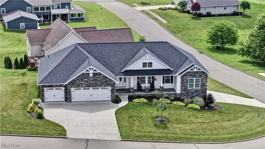 Welcome to this beautiful home nestled in the desirable Firman Ridge neighborhood of Sugarcreek. With just under 2,000 finished square feet, this thoughtfully designed residence combines comfort, function, and style. Step inside to a welcoming foyer that opens into a spacious great room with lots of natural light—perfect for relaxing or entertaining. The open-concept kitchen and dining area feature updated countertops and ample space for hosting, while the dedicated office offers direct access to the peaceful back porch. The primary suite is a true retreat with a generously sized walk-in closet and a luxurious en-suite bathroom complete with a double vanity, soaking tub, and separate shower. There is a convenient guest bath along with two additional bedrooms and a second full bath providing space for family or guests. The full, unfinished basement offers endless possibilities—whether you're dreaming of a home gym, family room, or extra bedrooms, there's room to make it your own. Additional highlights include a 3-car garage on the main level and a second 2-car garage in the lower level, providing ample storage or workshop space.
Located in a quiet, well-kept neighborhood with easy access to local amenities, this home is a must-see!