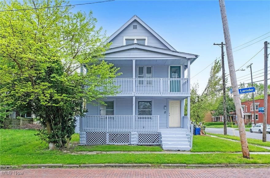 Check out this renovated large duplex in Cudell. This features 3 bedrooms and 1 bathroom in the top unit and 1 bedrooms and 1 bathroom in the bottom unit with an extra room that could be a 2nd bedroom. Both units are vacant and rent ready. This has a brand new painted exterior and front porch, 2 new hot water tanks, 2x new electric boxes, all new LVP and flooring throughout, updated kitchens/bathrooms, full exterior siding repaired and more! This has the ability to bring in around $2,000/month with strong rental rates in the area! Cudell prices have been going up disproportionately due to the large amount of renovations and redevelopment happening in the area. This is in the process of being Lead Certified with the city. Come check out 2069 W 98th today!