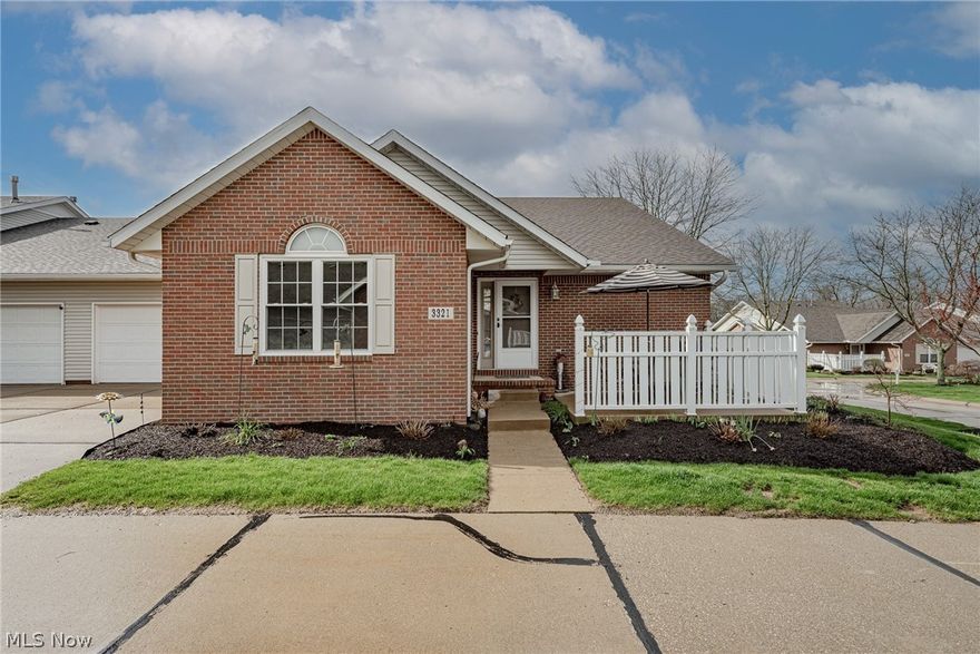 Great opportunity for a spacious ranch-style townhouse in the popular Bayberry Cove development in Wooster! This lovely home features over 1100 square feet of living space across one floor with 2 bedrooms, 2 full bathrooms, spacious living areas, and more! The front door opens from the welcoming front patio into the foyer. The foyer flows seamlessly into the main, open-plan living area. Here you will find a living room that features a vaulted ceiling, a gas fireplace, and plenty of natural light. The living room is open to the dining room that flows into the kitchen. Here you will find a full complement of appliances, a pantry, and access to the attached 2-car garage. Located off of the kitchen, the primary suite includes a spacious bedroom, an ensuite full bath, and a generous walk-in closet. A second bedroom and full bathroom are located off of the foyer. A laundry closet conveniently situated just outside the primary suite completes the main floor. The full lower level provides plenty of storage and could easily be finished if desired. Conveniently located just minutes away from shops, restaurants, and downtown Wooster. Don't miss this one!