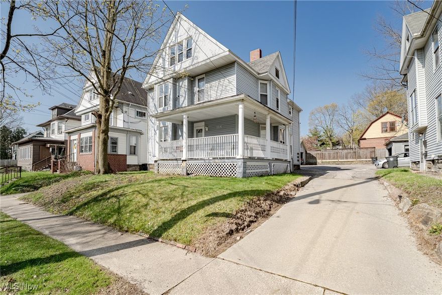 Income-Producing Opportunity in Akron! Welcome to 124 Beck Avenue – a spacious and well-maintained multifamily property for sale as a package with 120 Beck Ave. This spacious and well-maintained triplex offering 2,225 sq ft of total living space across three floors. The property includes three separate units: two units each featuring 2 bedrooms and 1 full bathroom, and one unit offering 1 bedroom and 1 full bathroom—ideal for a variety of rental needs. Unit 1 currently rents for $600/month, Unit 2 rents for $800/month, and Unit 3 (third floor) is vacant and ready to rent, offering excellent upside potential for additional income. The third-floor 1-bedroom unit is available for immediate showings, while the first and second-floor units are tenant-occupied and may be viewed with an accepted offer. Whether you're looking to live in one unit and rent the others or expand your investment portfolio, this property offers flexibility and consistent rental income in a convenient Akron location. Currently available as part of a package sale with 120 Beck Avenue, where Unit 1 is rented for $575/month and Unit 2 for $600/month. Contact agent for full details and showing information!
