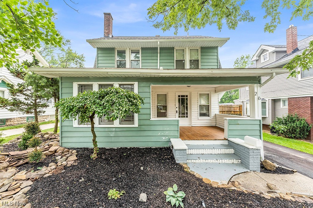 This gorgeous, renovated colonial home is a dream find for 1st time buyers or anyone looking for their forever home! With a beautifully landscaped yard & inviting exterior, you'll be drawn right into a home full of modern amenities & plenty of charm! Step through the front door to find a beautiful living room lined with windows & filled with natural light, dark hardwood floors that continue throughout the main floor & a white brick fireplace mantel with built-in bookshelves. The main floor also has a front room perfect for a reading room or home office, dining room with window seat & built-in storage, huge kitchen & convenient half bath! The custom kitchen features beautiful wrap-around cabinets in stylish gray with brass hardware, granite countertops with distinctive backsplash, high end finishes, new flooring, new stainless steel appliances & sliding glass doors leading to the covered back porch! On the 2nd floor are 3 bedrooms, all with hardwood floors, 2 full bathrooms & a rear 2nd