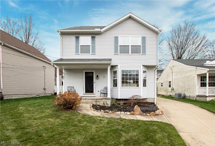 Welcome to 581 Wolf Avenue! Step inside from the inviting front porch, and into an open living and dining room on the right, with a bay window overlooking the front yard. A dining area leads into the kitchen, with stainless steel appliances that stay! A half bath is just off of the kitchen, perfect for guests. Upstairs, the primary bedroom offers ample closet space and an ensuite with double vanity. Two additional bedrooms share a spacious full bathroom to complete the second level. The finished basement is loaded with possibilities, including separate office space and an additional half bathroom. Enjoy the best of Wadsworth, just minutes away from a picturesque downtown area offering shopping, dining, a library, and more! Quick access to I-76 for convenience, don’t miss this one!