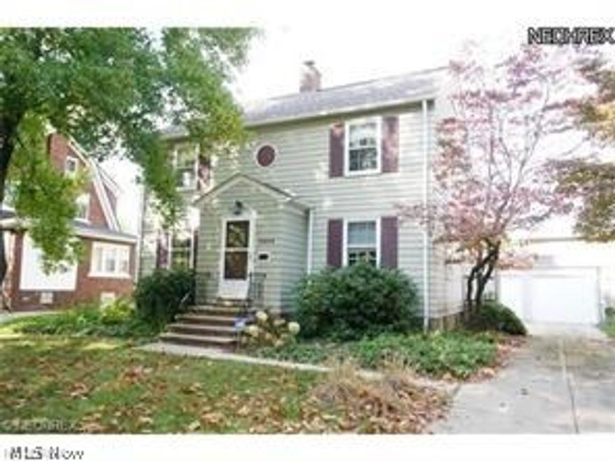 Beautiful Single-Family Home has 3 beds, 1 and ½ bath, and approximately 1,352 square feet. Gorgeous Colonial with lovely Pergo flooring throughout the house. Back porch leads into an updated kitchen equipped with updated cabinets and newer appliances, and eating area. Great for the person that loves to cook. Half bath located off the kitchen. Dining room and large living room with decorative fireplace, both with lots of light. Stylish bathroom with gorgeous accents. Detached two car garage and cozy yard. A must see!  Buyer to assume all violation sold as-is