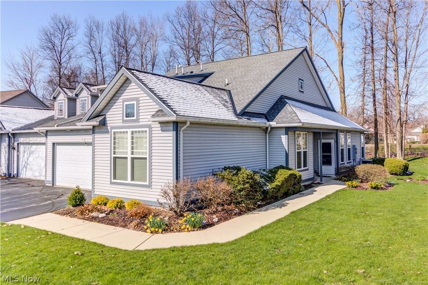 Rightsizing is more comfortable with this 2 bedroom, 2 bathroom ranch style home located in the desirable Active Adult Community of Avenbury Lakes which is in the heart of Avon. This home is one of the larger floorplans measuring 1775 square feet and has plenty of space for gatherings. The eat-in kitchen is located in the center of the home and is open to a formal dining room. The sunroom adds more casual space and has a door leading to the patio. Back inside, a large family room has a fireplace and extra windows to let in natural light. A quiet den with built-ins is flanked by the main bath and bedroom. On the opposite side of the home, is a secluded master bedroom with large walk-in closet and ensuite bathroom with dual sinks and stand up shower. Finishing out the home is a laundry room with extra cabinetry for storage and 2 car garage. New roof was added last year. Besides the amazing location, Avenbury Lakes has an abundance of amenities including: indoor & outdoor pool, community