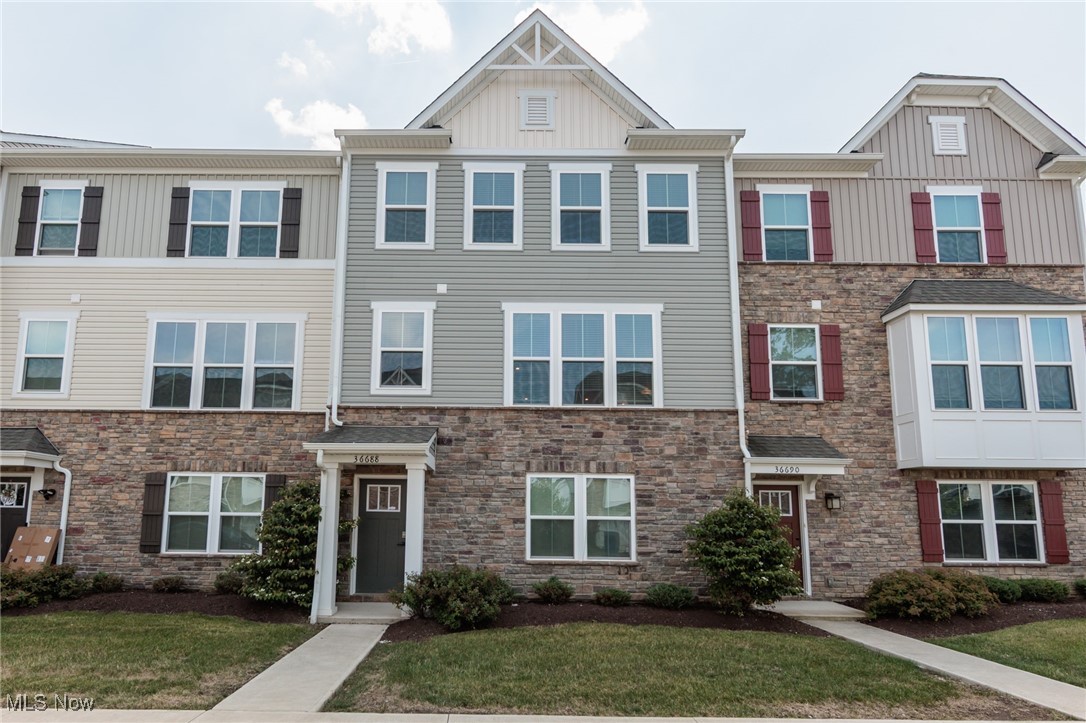 Step into modern comfort and style in this 3-bedroom, 2.5-bath Concord Village townhouse, built in 2020 and offering over 2,100 square feet of thoughtfully designed living space. The open-concept main level features a bright and inviting living area, a spacious dining space, and a well-appointed kitchen with contemporary finishes, ideal for both everyday living and entertaining. Upstairs, you’ll find generously sized bedrooms, including a serene primary suite with a private bath, along with convenient in-unit laundry. The full basement offers even more finished living space! Enjoy the outdoors from your private balcony, and take advantage of the attached 2-car garage. Perfectly located in Avon’s desirable Concord Village community, you’ll appreciate proximity to shopping, dining, parks, and top-rated schools, all with easy access to major routes. This move-in-ready home blends low-maintenance living with the space and style you’ve been looking for...schedule a showing today!