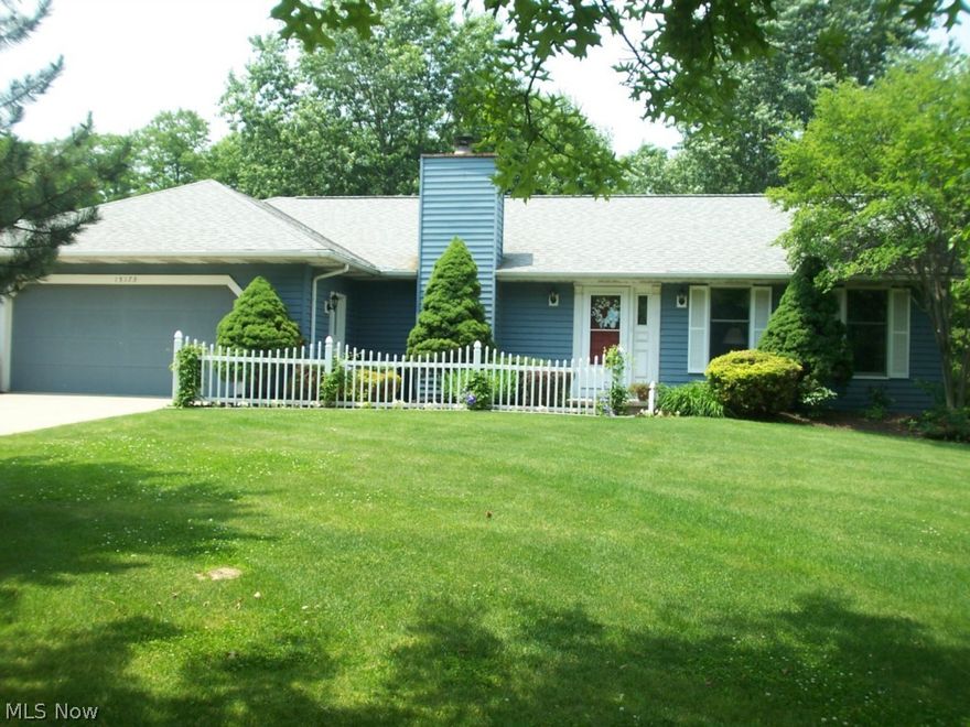 An open and large ranch in a desired neighborhood, this home features 3 bedrooms and 2 full baths.  With 3 total living spaces, this home is perfect for entertaining.  The large family room is 25x15 and features a gas fireplace.  The formal living room is cozy with access to the dining room.  A 16x12 Sun Room overlooks the serine fenced yard.  A master suite has double sinks, a linen closet, and a large walk in closet.  The many amenities include an attached two car garage, partial basement ready to be finished, 1st floor laundry, and so much more.