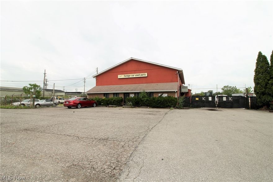 Rare opportunity in the automotive industry with multiple uses, on a main street right in Walton Hills. 104 year old used parts business, large building sitting on 5 acres. Auto wrecking yard. Used car licensed on site. About $800,000 in Revenue. Tons of room for expansion.