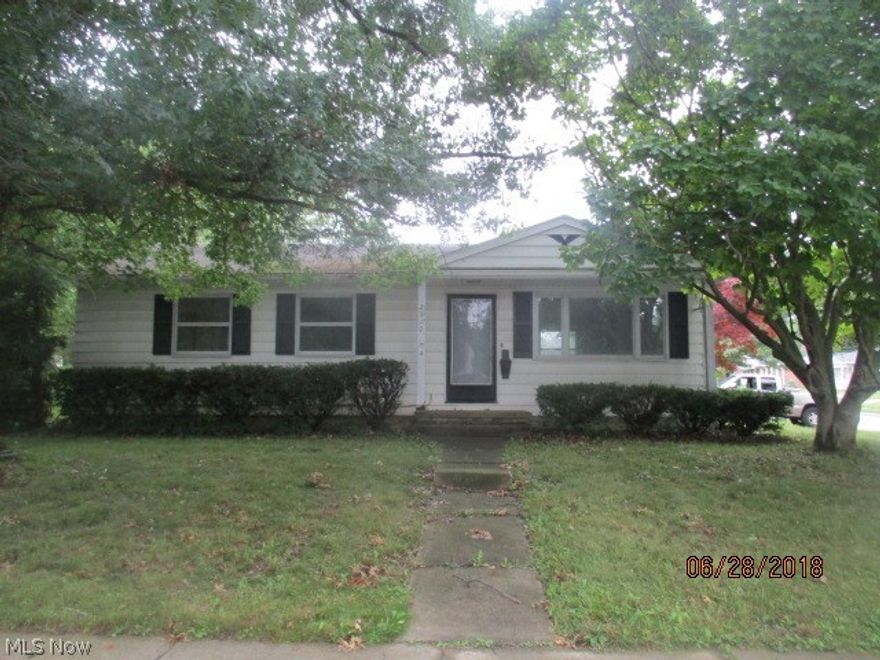 3 bedroom ranch in Stow's Maplewood Park Allotment. .34 acre corner lot. Get ready to restore this home to it's original beauty. From the front door you walk in to an open floor-plan with vaulted ceilings in the living room, dining room and kitchen. Off to the right is a large breezeway that attaches the home to its 2 car garage. Off to the left is a hallway leading to the 3 bedrooms and bath.  Behind the kitchen is the stairways leading you down to the partially finished basement. Property is being sold “as is”. Cash buyers need verification of funds.  Conventional rehab buyers need a letter of approval.  Earnest money must be certified funds and wired to the title company .  Buyer or buyer’s agent responsible to check with Building, Zoning, EPA, DEA, Tax Department or any other requirement for intended use. Seller screening form can be found in MLS supplement attachments and must be filled out and submitted with offers in order to be considered.