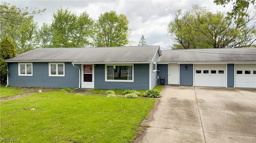 Welcome home to this beautifully updated 3-bedroom, 1-bath ranch in the heart of Streetsboro! Lovingly maintained and well cared for over the past 14 years, this move-in ready home offers comfort, functionality, and major updates throughout. The spacious layout includes a large attached 2-car garage and sits on a beautiful, private 1/2 acre lot with plenty of room to relax, entertain, or enjoy the outdoors. Recent improvements include new siding, soffit, gutters, and front picture window (2018), a completely updated kitchen (2020), new HVAC system (2021), new flooring and hot water tank (2024), new sewer line to the road (2025), and a brand new laundry room (2026). Conveniently located near major freeways and turnpike access, this home combines peaceful living with easy commuting. Homes this well maintained and updated do not last long; schedule your showing today!