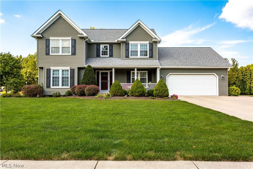 Home Sweet Home.  Welcome to 32160 Deerfield Drive in beautiful Avon Lake, OH.  This well maintained & updated colonial sits on a huge corner lot.
Your entrance has a two story foyer with a winding staircase.  The front living room is a great place to entertain guests.  You will really cook to your heart's delight in the well appointed kitchen with beautiful quartz countertops.  Right off the kitchen is the family room with a cozy fireplace which will absolutely become your relaxation headquarters!  Upstairs boasts 4 good size bedrooms each with plenty of room.  If you have waited for exceptional value, this is it!  Arrange your private tour today....No Home Owner's Association either!!