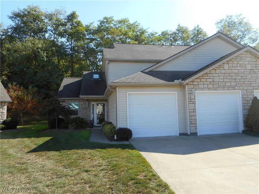 Located on a cul de sac, this awesome condo has been meticulously maintained and decorated in neutral, modern tones.  Spacious, vaulted great room with skylight is open to the eating area and kitchen.  The kitchen features a breakfast bar, stainless steel appliances (new Nov 2016), plenty of cabinets and counter space and a nice pantry.  Nice sized bedroom, full bath with walk in shower and laundry complete the first floor so this property offers all 1st floor living!   The master suite features a walk in closet, 2 additional closets plus full bath!  The other bedroom even offers a walk in closet!   Sliders off the great room lead you to a patio with white privacy fence and private backyard to enjoy the seasons.  Faucets, light fixtures, doorknobs, hinges & kitchen cabinet hardware have been updated.  80 gallon hot water tank 3 years young.   Attached 2 car garage with attic storage.  Plenty of guest parking.   Close to the hike/bike trail!  This property is absolutely gorgeous so call