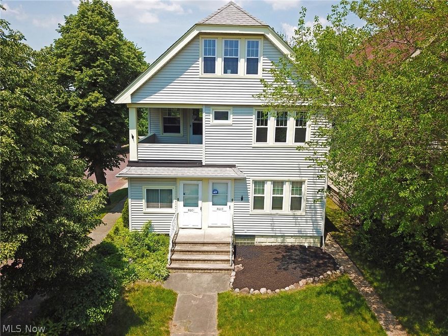 An absolute must-see. Extremely rare opportunity to own a top-to-bottom renovated multi-family with (2) three bedroom units (1100+ sq ft each) and a waterproofed walkout basement. Perfect for an owner-occupant to call home or investor looking to add a low-maintenance property in an area that has a strong demand for larger rentals. Each unit has brand-new carpet, gorgeous original wood trim throughout, hardwood floors in dining room, crown molding, updated kitchens and bathrooms. Property sits on a corner lot with a 3-car detached garage. Upgrades include Newer roof/windows/siding/gutters with screens/water heaters, brand-new lower rear balcony, glass block basement windows, fresh paint throughout, new flooring in upstairs kitchen and bathroom, new flooring in the downstairs bathroom Plus more!