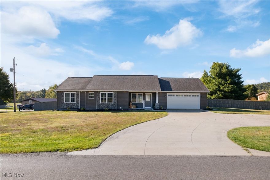 If you need space or main floor living you will love this place! Ranch style home built in 2018 has open concept living room, dining room and kitchen. Also on the main floor are 3 bedrooms, 2 full baths, a half bath, plus the laundry room! The kitchen has beautiful cabinetry, counters, and floors. There are plenty of outlets including above the cabinets. The drawers are soft close and the pantry drawers slide out for easy reach. The main floor has over 1600sf of space. For even more space, head to the basement which has been finished with luxury vinyl flooring throughout. There is a family room, bedroom with egress window, and full bath completed in 2025. PLUS there are 3 more finished rooms with closets and 2 storage rooms in the basement! The space doesn't end there... head outside to the large flat backyard with a deck, privacy fence, and gate from the side yard this is all perfect for hosting gatherings. The garage has extra space for whatever you need to store in there. The paved driveway has plenty of room for parking and turning around. The turnaround space can hold 3 cars. Radon mitigation system is in place. Water softener has been added. This home comes with a home warranty for extra peace of mind. The current owner will miss the open concept main floor living and being able to watch the fireworks from the yard! Come see this spacious and lovely home for yourself!