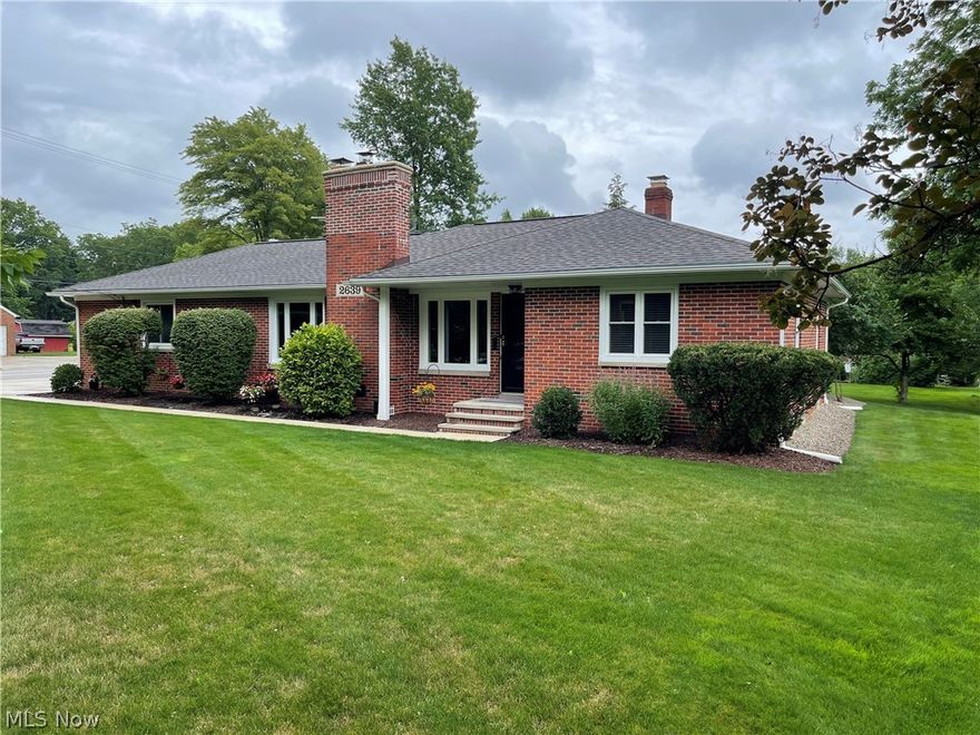 Charming well maintained Solid brick ranch in Westlake! This home is exquisite, located on the corner of Clague and Westwood. When you enter thru the front door beautiful hardwood refinished floors and a w/b fireplace welcome you( Chimney rebuilt in 2015). Those wood floors continue thru the whole first floor including the basement stairs. The Bedrooms and the bath(Both baths on the main floor have been updated with granite countertops and Amish built cabinetry.) are off the living room. The dining room has views of the well maintained landscape and warming fireplace. Now the kitchen, Granite counter tops, crushed granite sink, tile backsplash, wine bar, all Amish built dovetail soft close cabinets and stainless steel Whirlpool gold appliances. The french doors in the kitchen lead out to an enclosed/screened Azek maintenance free deck. The screened section is 18 x 12 with dusk to dawn lighting. The porch also has recessed lighting and ceiling fan.The basement has 2 sides (updated 2020)