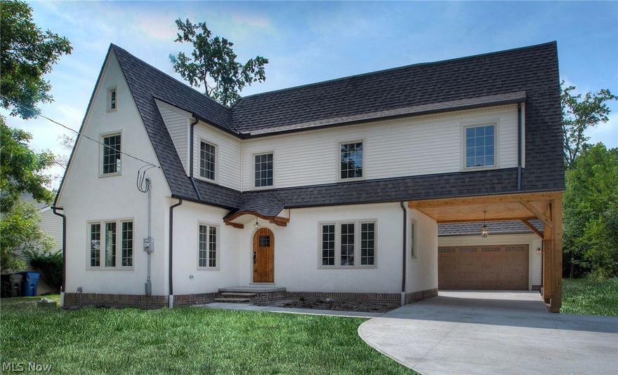 Modern Tudor completely reimagined and custom-designed by award winning renovators, Relief Properties! The architectural overhaul included a stunning new 2,000sq ft, 2-story rear & side additions to accommodate for an attached 2 car garage, incredible master suite, chef's kitchen, soaring 2-story foyer, and a charming porte cochere! New framing. New insulation. New drywall. New electric. New plumbing (including endless H2O system). New HVAC. New paint. New trim, railings, & staircase. New solid doors. New wide plank, eco-friendly bamboo floors. New carpet. New exterior siding & paint. New ext doors & energy efficient, casement windows. New 2+ car garage. New driveway & walks. New landscaping. New roof. New gutters. New deck. NEARLY EVERYTHING NEW INSIDE & OUT! - 4 BR, 3.5 Baths - Large open-concept living. Incredible kitchen w/chef-grade appliances, solid wood Shaker cabinetry, top of the line quartzite stone, & walk-in pantry. Convenient half bath, mudroom, & office with french doors.