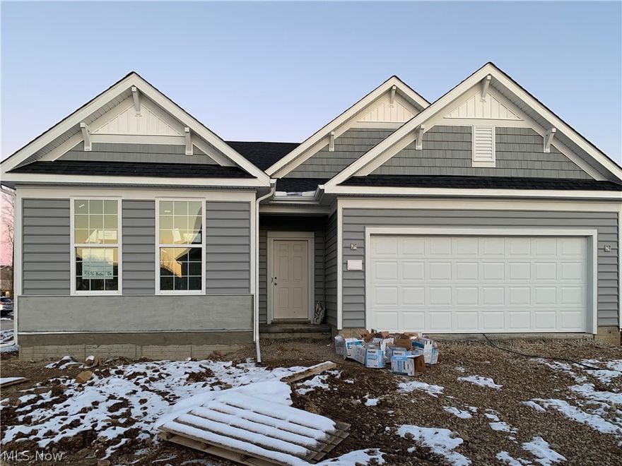 ESTIMATED COMPLETION BY THE END OF MARCH. A new 3 bed 2 bath home in the Reserve at Eagle Trace. The kitchen has stainless steel appliances, a large island, 42'' stone gray lillian maple cabinets, granite counters and a tile wall backsplash. The Owners bath has 35'' cabinets, a granite counter and a shower with a seat and a tile shower wall. Off of the kitchen is a spacious great room and an eating space. This home has a 3 car tandem garage. Westerville address w/Columbus taxes. Limited Maintenance free standing condo w/private drive. Put this New Build home on your must see list. Interior Photos are of a model and not the actual property.