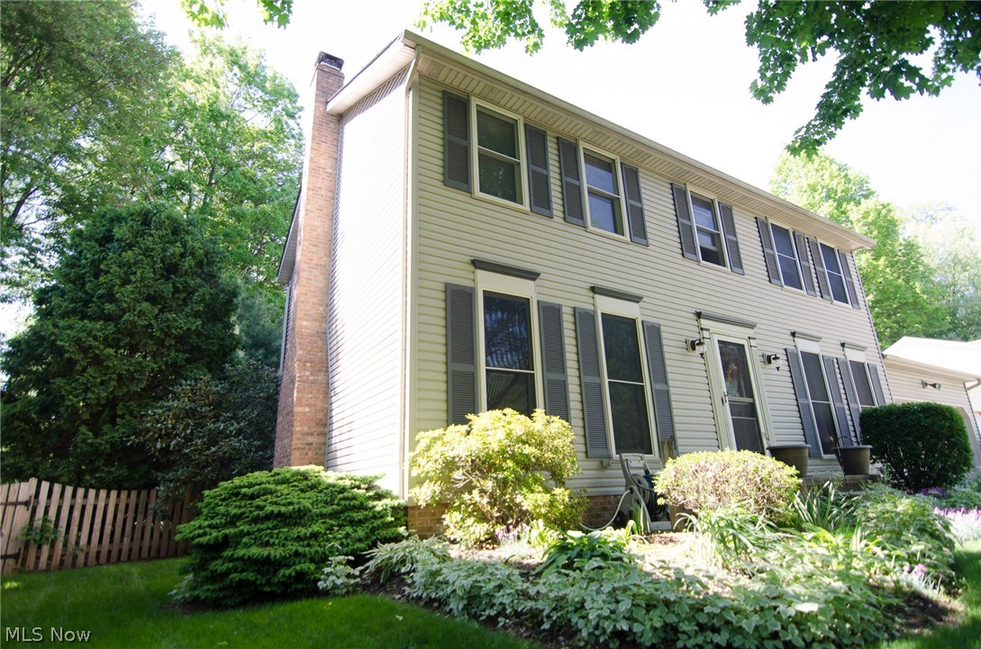 Picture perfect colonial in Ellet Woods. Located on the cul de sac of Yerrick Cir, the mature trees and gorgeous landscaping provides a private retreat. This one owner home has been meticulously maintained and updated. Ceramic tile entryway leads you to the heart of the home. You will find a coat closet and half bath off of the main floor hallway. The living room has a wood burning fireplace, accent lighting, a beautiful (nearly floor to ceiling) bay window and wide open flow into the eating area. Here you have room for your breakfast table and sliders provide access to the back deck. The crisp, clean kitchen offers lots of countertop and cabinet space, a large pantry, composite granite sink, copper backsplash and stainless appliances that are all included. There is also a dining room for your formal meals. On the second level there are 3 bedrooms, a full bath, the large master bedroom and master bathroom with a walk in closet. Ceiling fans in all bedrooms, 2 linen closets. On