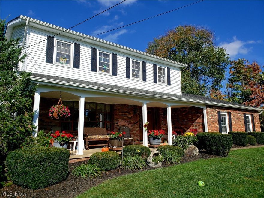IMMACULATE North Solon colonial located on a park-like .70 acres! 26'x9' covered front porch, 21'x14' stamped concrete patio ('18), overlooking impeccably landscaped backyard with fountain. Original, like new hardwoods under all carpet (except bsmt). Updated eat in kitchen with large pantry, gas range, corion counters & stainless steel appliances. Master suite has his/hers closets, & updated private bath with walk-in shower. Remodeled hall bath has corion counters & jet tub. Finished basement with loads of custom wood work, dry bar, built in desk, & 3 huge hidden closet spaces. New A/C '19. New hot water tank '16. New roof '05. New garage door '09. Exterior painted '19. New gutters with guards '19. New shutters '19. New windows '02. Pella slider '02. Shed in the backyard with shelves & organizational features. Extra large driveway adds space for turn-around & additional parking. Heated 2 car garage. Amazing property. This one won't disappoint!