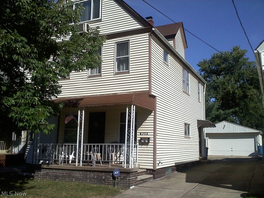 Very nice 2 family with a modern open floor plan. Property shows well.  Kitchen, Dinning room, Living room and 2 bedrooms down.  Kitchen, Dinning room, Living room, Utility area in Bathroom and 3 bedroom upstairs. Third floor is extra large 3rd bedroom and has lots of storage. Newer Steel entrance and security doors, some vinyl replacement windows nicely landscaped yard and lots of concrete for off-street parking. Home shares one furnace and one hot water tank. Seller selling As-Is Condition.  Great opportunity for owner occupied home who has a large extended family.  Current owner's family recently occupied the home.  (Previous owner remolded home)