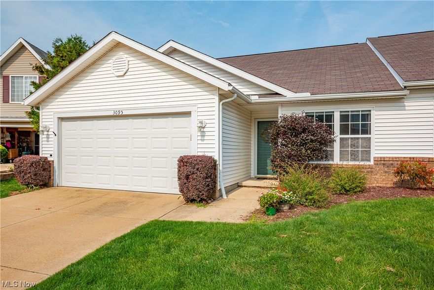 Adorable condo ready for immediately occupancy.  Welcome to 3095 Brandon Ct., located in the LAKES AT BRITTANY POINTE.  Some features include a large family room / dining area combo with vaulted ceilings, gas fireplace, and sliding glass doors to the large back patio.  Open kitchen with white Whirlpool appliances, oak cabinetry, track lighting and corner sink. Laundry room is located just off the kitchen and comes with the washer and dryer.  Large primary suite with vaulted ceilings, large closet, and full bath updated in 2018.  Abundance of natural light throughout.  New HWT in 2021 & carpet in 2021. Refrigerator: 2018, dishwasher: 2023, stove: 2022, handicap accessible shower: 2018. Lakemore is a small community that offers a mix of residential areas & local businesses, and also provides access to basic amenities such as local shops, restaurants, and services. It's known for its proximity to Springfield Lake, which provides recreational opportunities for residents. 11 miles from Cant