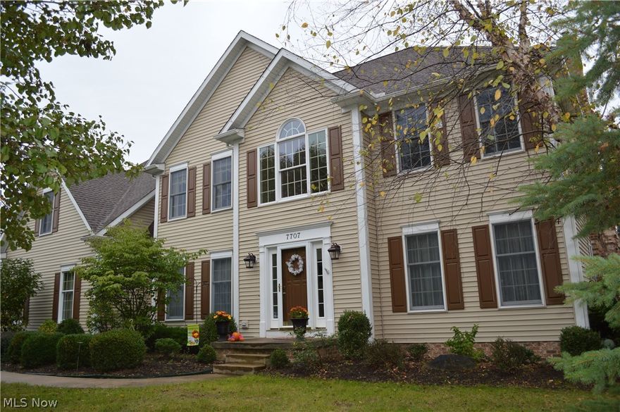 Welcome to this ideal family home in Hudson Park Estates, a swim and tennis community!  This 3,034 square foot home is situated on a scenic lot that is just shy of a half acre, featuring lovely front and back yard with pastoral views and mature trees. Enter the two story foyer to find beautiful hardwood floors that continue into kitchen and hallway and a wonderful chandelier.  The kitchen offers cherry cabinets and solid surface counters and a eating area with huge cherry built-in cabinets and a serene view of the rear yard.  Family room flows from kitchen and opens to a large sun room through french doors.   There is a formal dining room, a living room, a den and full bath to round out first floor. Second floor features a master suite with glamour bath, 3 additional large bedrooms, a full bath, laundry and lots of extra storage.   Rear staircase for convenience.  Full finished basement features bar and additional half bath.