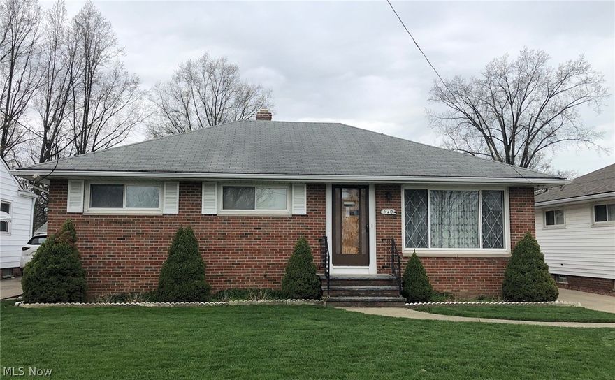 This well maintained Brick Ranch features 3 nice sized bedrooms with hardwood floors and 2 full baths...Kitchen updates include oak cabinets and vinyl flooring... plus all appliances stay with the home...Large front living room has a great picture window! Cozy Family room addition on the rear of the home serves as a great secondary living space! HVAC replaced in 2018. Vinyl replacement windows are a plus! Finished lower level recreation room, unfinished side hosts the laundry room w/washer and dryer! A full bath with a walk in shower is an added bonus! Extra insulation installed in attic! Great backyard. 2 car detached garage. The driveway was replaced in the last 10 years! Make this lovely home yours! Move right in!