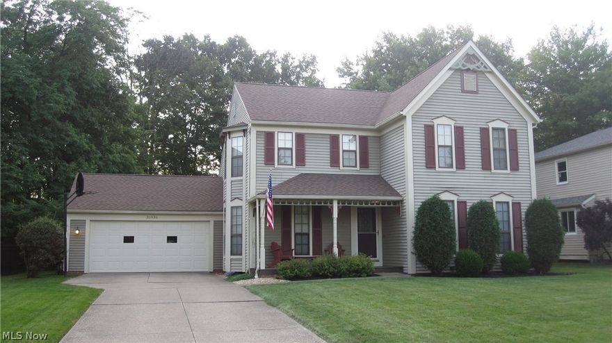 Wonderful established neighborhood, near schools and shopping and convenient nearby highway access to downtown.  Eat in kitchen leads to beautiful warm and cozy family room.  Great private first floor office/living room.  The beautiful back yard has a great deck,, and space for fun. The roof is also newer.  Move in ready! Great Solon location.