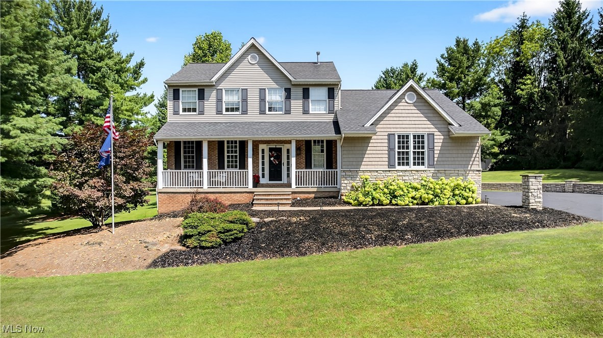 Welcome to 9420 Crackel Rd, this stunning Colonial home is nestled on a spacious 5.22-acre wooded lot in Bainbridge Township. This beautifully maintained 3-bedroom, 2.5-bath residence offers 3,670 square feet of versatile living space. The walk-out, partially finished basement, features a media/theater room, workshop and storage galore! Enjoy a cozy wood-burning fireplace in the great room, a formal dining area, and a bright eat-in kitchen equipped with modern appliances, granite counters and coffered ceilings. The main level also includes a convenient laundry/mud room, and beautiful hardwood flooring, while the upper-level features 3 generous bedrooms and 2 updated bathrooms. Step outside to enjoy relaxing on the deck which overlooks serene trees and impeccable landscape. The massive barn/outbuilding, with high soaring ceilings, can be used for additional storage, hobbies or turned into an outdoor entertainment area. Additional highlights include a two-car-attached garage with electric door opener, central air conditioning, skylights and an outdoor firepit. This home, located in the Kenston School District, offers the perfect blend of peaceful country living with easy access to nearby amenities. Schedule your private tour today and experience all this exceptional property has to offer!