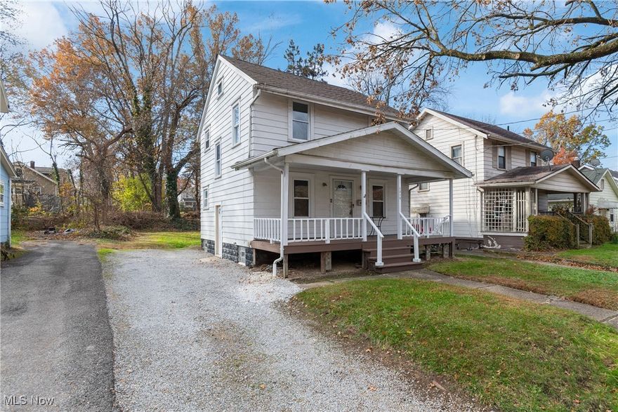 Attention first time home buyers or investors!  Welcome to this lovely colonial style home located in Goodyear Heights.  This home has three nicely sized bedrooms and one full bathroom.  The main floor has a large living room with a faux fireplace and a formal dining room.  The kitchen rounds on the main level.  All of the bedrooms are situated on the second floor.  There is an additional finished attic perfect for storage.  There is a covered front porch.  This home has been freshly painted and has new carpet.  This one is move in ready and awaiting a new owner.  Call to schedule a showing today!