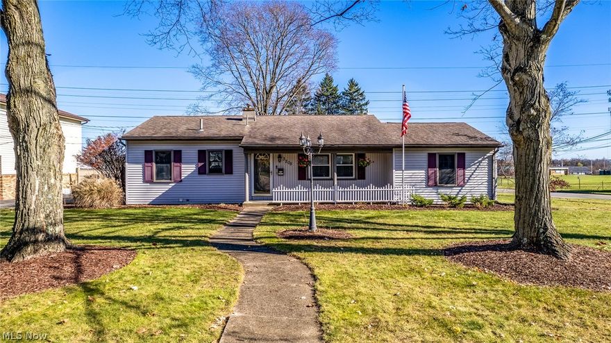 Nicely updated 3 bedroom 2 bath ranch with 1 car attached garage, deck, privacy fence and a partially finished basement. Cute eat in kitchen and a huge living room! Nice sized bedrooms. Flooring in 2 of the bedrooms and living room is being replaced prior to closing due to a defect in the current vinyl flooring.Perfect starter home or for those looking to downsize. Close to all the amenities.Beautifully landscaped and waiting for you to move right in. Home Warranty.