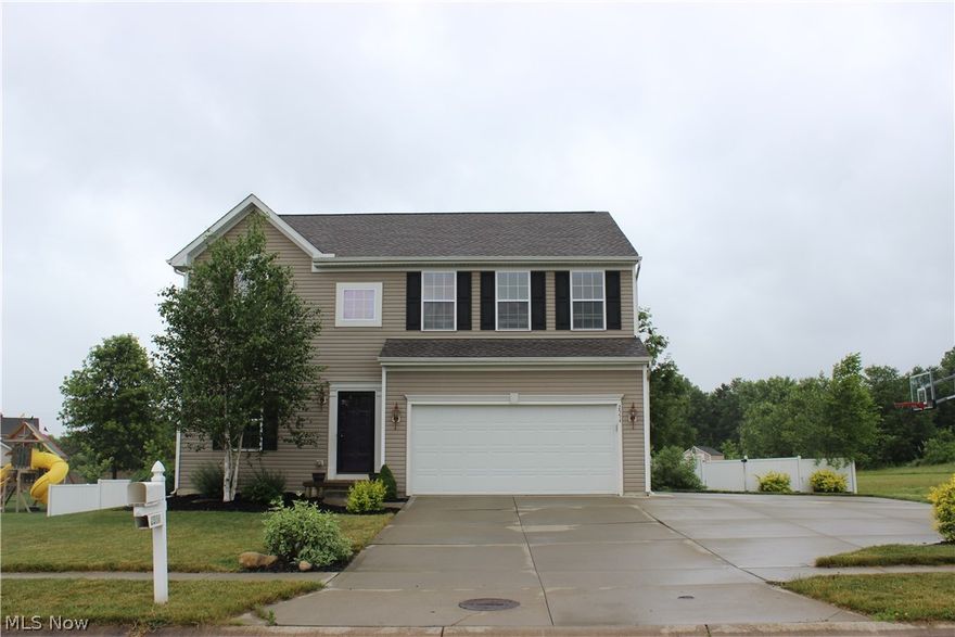 This exceptional Diamond Park 4 Bedroom, 3-1/2 Bath home has much to offer! A fantastic location near Diamond Community Park, neighborhood community gazebo and walking paths, schools, and Oakwood Square and Washington Square. Be impressed with the many updates and features, starting with the 4 car wide extended driveway, fully fenced backyard oasis that includes a professionally installed wood Deck, stone Patio and beautiful landscaping. The open floor plan with tall ceilings is graced with new luxury lifetime vinyl flooring throughout the 1st floor. Walk into the front sitting Room, then it opens into the Living area with fireplace and surround sound, eat-in Kitchen with new stainless dishwasher and fridge,  and bright Breakfast room. Abundance of natural light through the many windows that overlook the backyard area. A slider leads right onto the Deck and then into the large private backyard that includes a Shed, Playset and Fire pit on the Patio. Upstairs, the spacious Master Bedroo