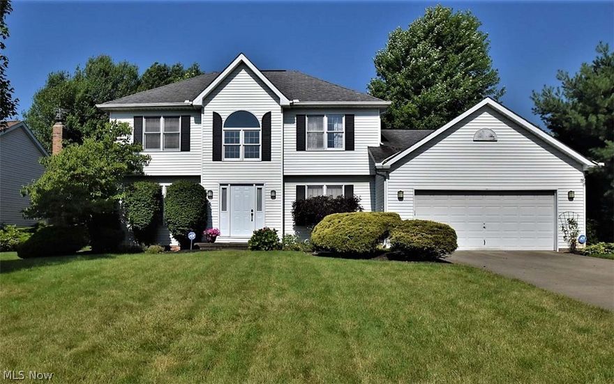 Great Solon Opportunity In Sought After Liberty Hill. Enter Into A Two Story Foyer Adjacent To A First Floor Office W/ Built-In Cabinets.  The Spacious Eat-In Kitchen With Island, Desk Planner, & Pantry Has Dark Laminate Wood Flooring And Flows Into A Vaulted Ceiling Family Room With Skylights And A Gas Fireplace.  Off The Kitchen, You'll Find A Newly Stained Deck Where You Can Sit Back, Relax And Enjoy A Private Backyard With Mature Trees. 1st Floor Laundry Rm Includes Washer, Dryer. Completely Remodeled Half Bath, Formal Living And Dining Room Complete The First Floor.  Second Floor Has Four Bedrooms Including The Master Bedroom, Large Walk-In Closet And Master Bath. Partially Finished Lower Level Features A Large Room That Offers Endless Options And Ample Storage. Recent Improvements Include Remodeled Half Bath (2019), Furnace (2018), A/C (2016), Front Entryway With Sidelite Windows And Digital Cellular ADT Alarm (2018) Many Interior Rooms Freshly Painted (2019) New Carpet-Two Bdrms