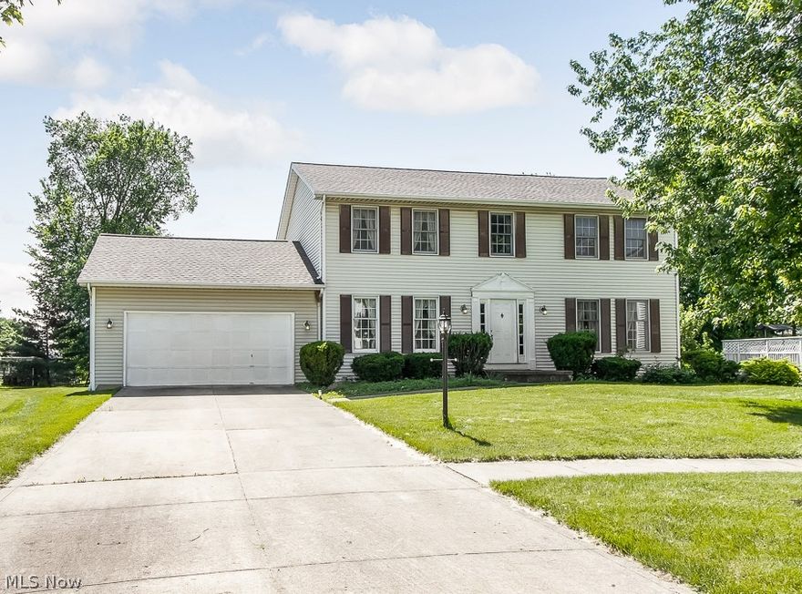 This one owner 4-bedroom 2.5-bath colonial situated on a quiet cul-de-sac lot is ready for a new owner.  This home features an eat-in kitchen with two pantries & center island which opens to family room featuring a wood burning fireplace.  The Anderson sliding door allows easy access to back yard & patio. The first-floor laundry area & updated 1/2 bath are conveniently located off attached garage entrance.  The upstairs features a spacious master suite with walk-in closet & private bath featuring shower & linen closet.  Three additional bedrooms, two more linen closets & another full bath complete the upper level.  The unfinished basement has an extra course of block making it ideal to finish while allowing plenty of ceiling height.  Additional features & updates include new lamppost in front yard, roof 2007, hot water tank 2018, glass block windows & pull-down attic storage in garage.  All Appliances & 12-Month Home Warranty Included!